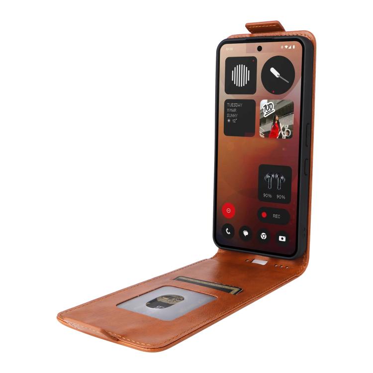 For Nothing Phone 3a Pro Magnetic Vertical Flip Leather Phone Case with Buckle
