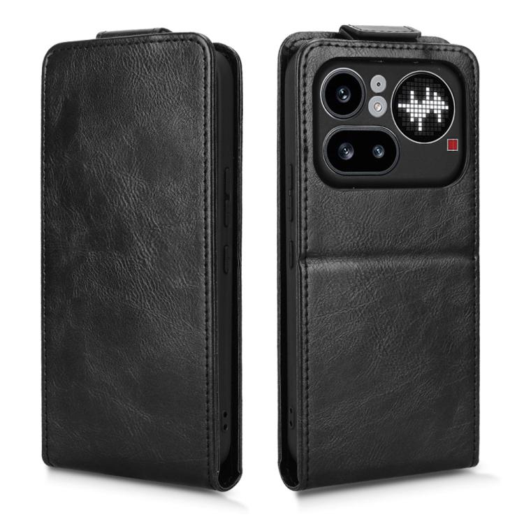 For Nothing Phone 4a Pro Magnetic Vertical Flip Leather Phone Case with Buckle