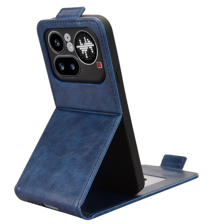 For Nothing Phone 4a Pro Magnetic Vertical Flip Leather Phone Case with Buckle
