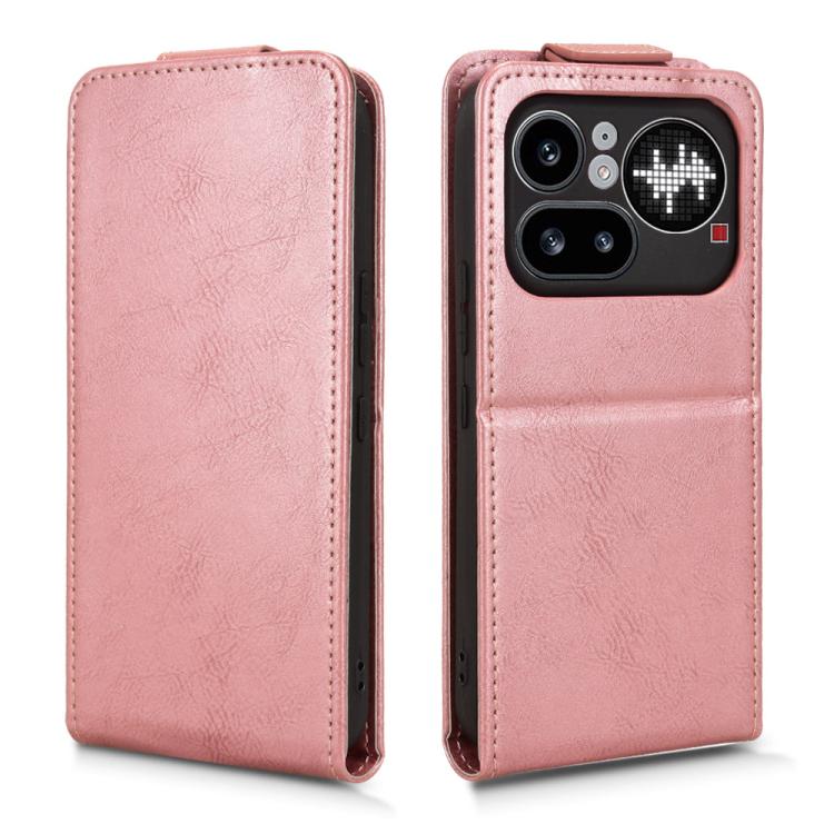 For Nothing Phone 4a Pro Magnetic Vertical Flip Leather Phone Case with Buckle