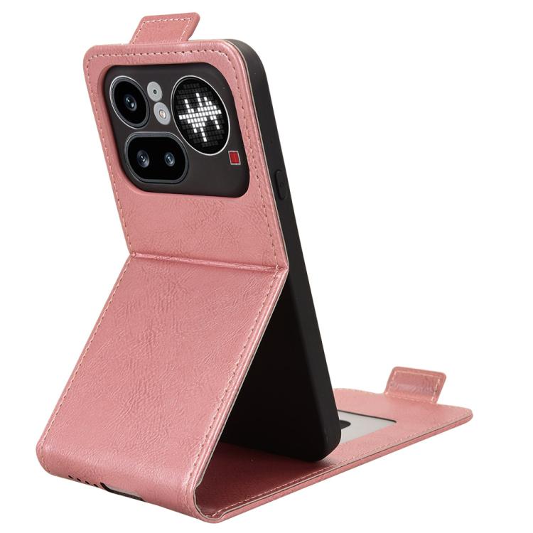 For Nothing Phone 4a Pro Magnetic Vertical Flip Leather Phone Case with Buckle