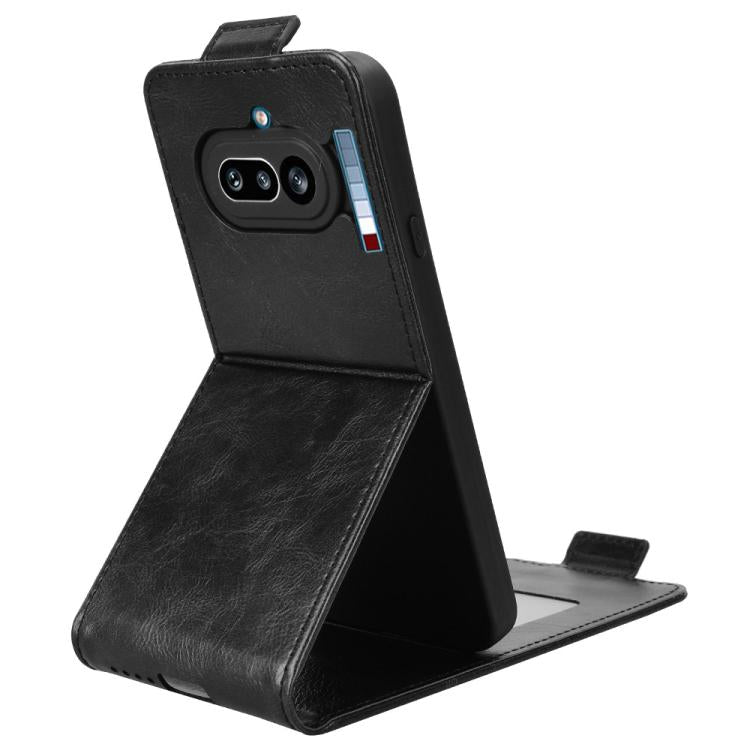 For Nothing Phone 4a Magnetic Vertical Flip Leather Phone Case with Buckle