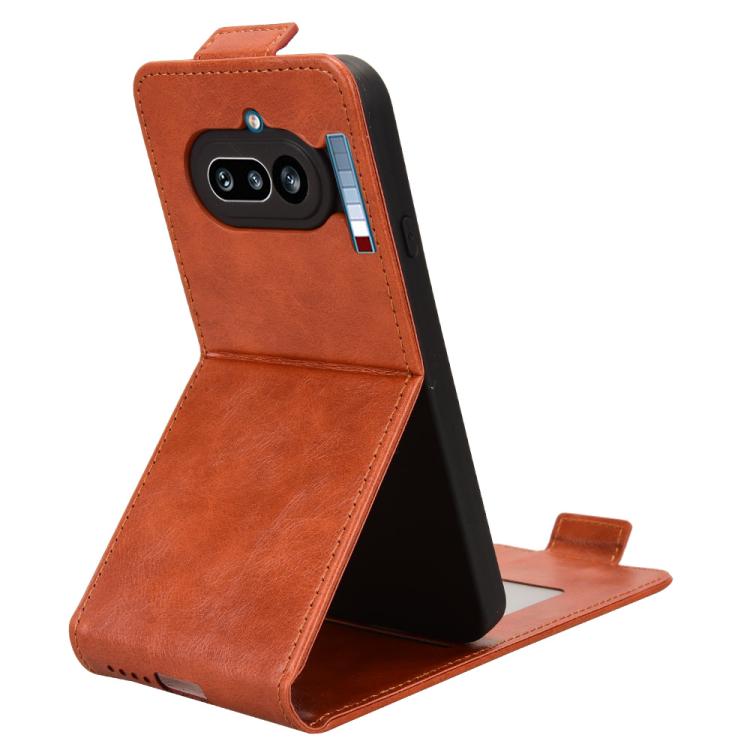 For Nothing Phone 4a Magnetic Vertical Flip Leather Phone Case with Buckle