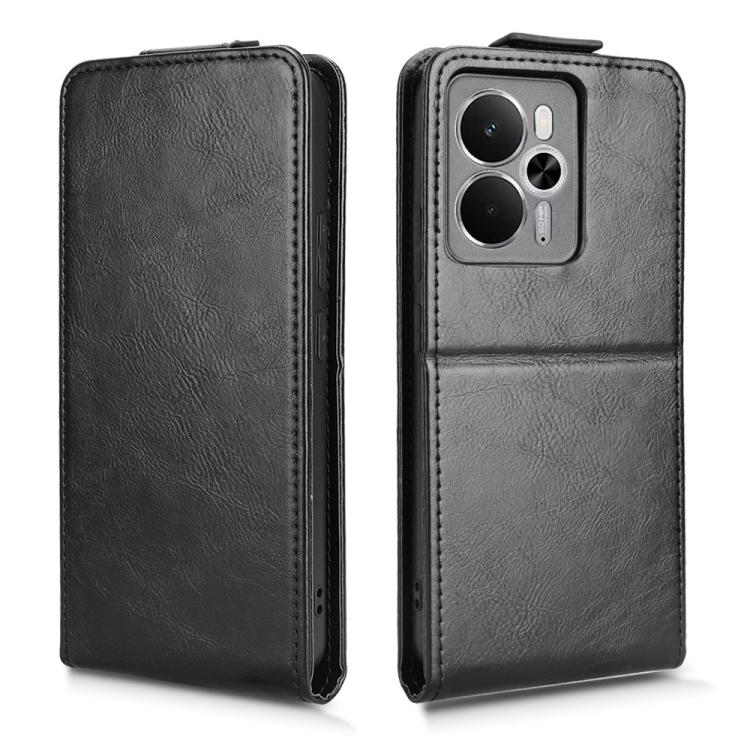 For Realme 14 5G Magnetic Vertical Flip Leather Phone Case with Buckle