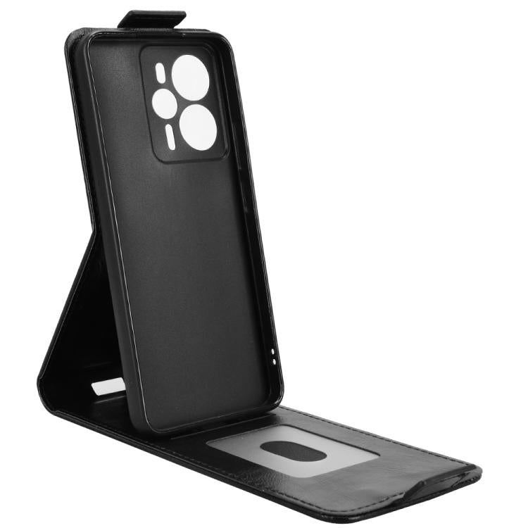 For Realme 14 5G Magnetic Vertical Flip Leather Phone Case with Buckle
