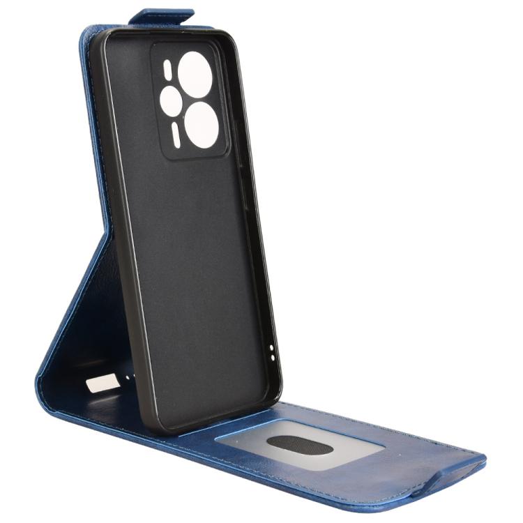 For Realme 14 5G Magnetic Vertical Flip Leather Phone Case with Buckle
