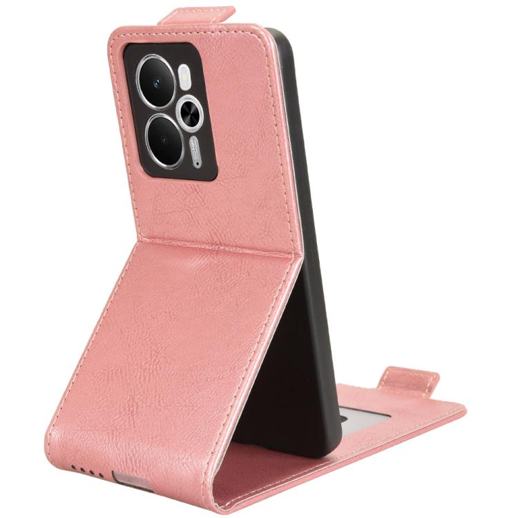 For Realme 14 5G Magnetic Vertical Flip Leather Phone Case with Buckle