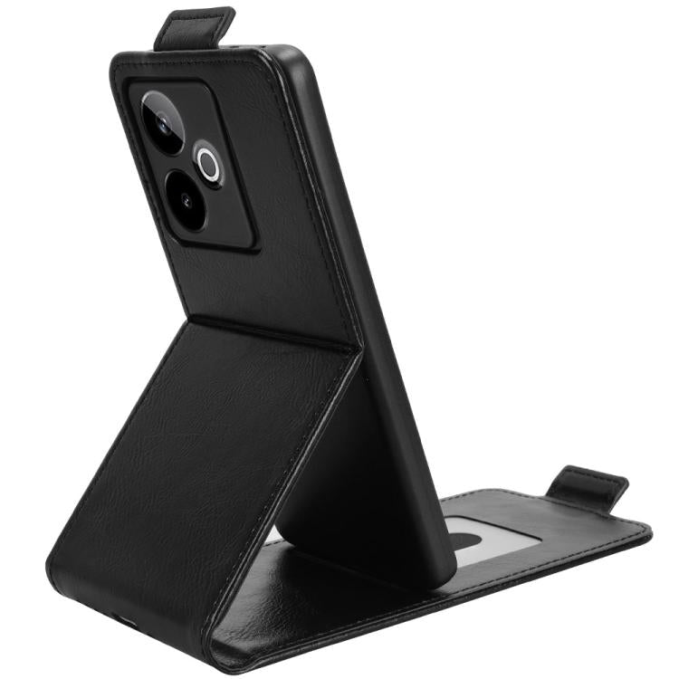 For Realme GT 7 5G Global Magnetic Vertical Flip Leather Phone Case with Buckle