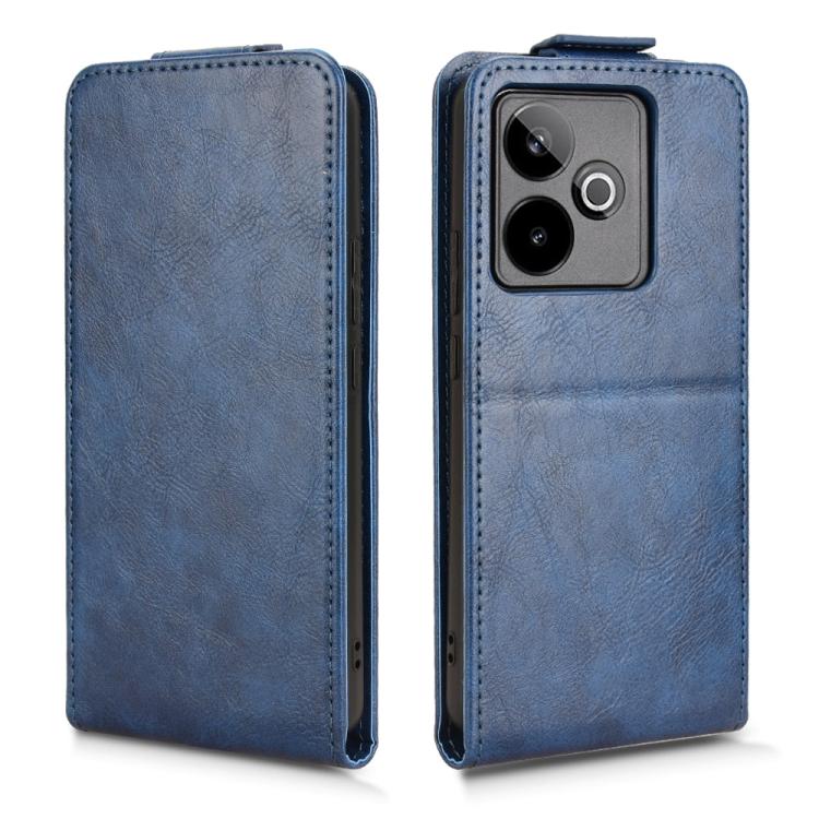 For Realme GT 7 5G Global Magnetic Vertical Flip Leather Phone Case with Buckle