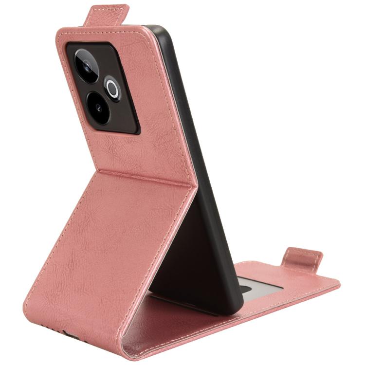 For Realme GT 7 5G Global Magnetic Vertical Flip Leather Phone Case with Buckle
