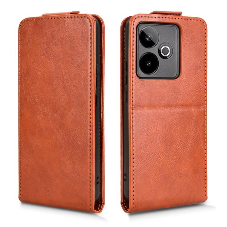 For Realme GT 7 5G Global Magnetic Vertical Flip Leather Phone Case with Buckle