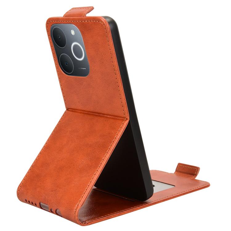 For Realme C71 4G India / Note 70T 4G Magnetic Vertical Flip Leather Phone Case with Buckle