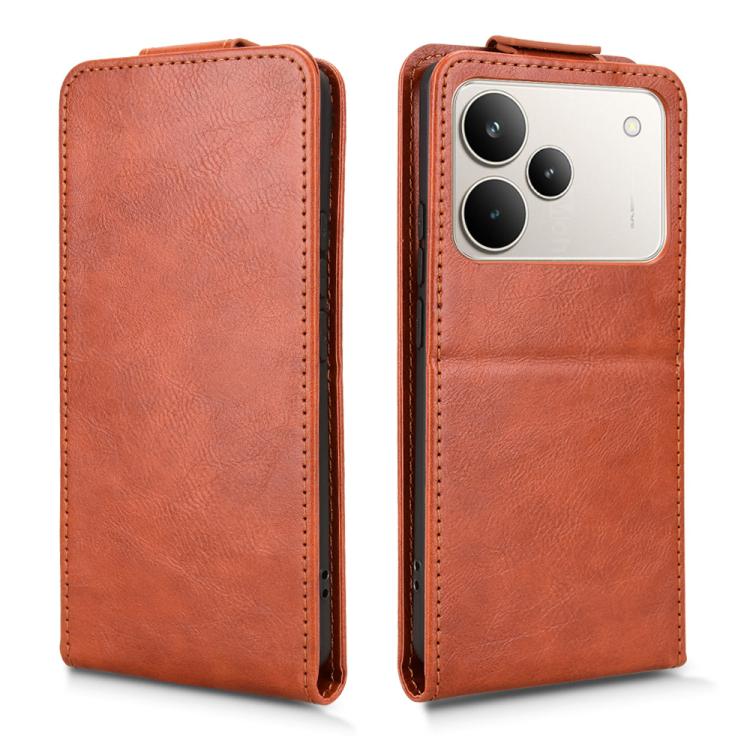 For Realme P4 5G Magnetic Vertical Flip Leather Phone Case with Buckle