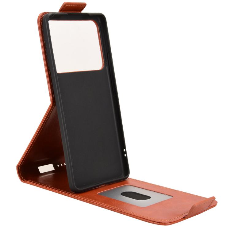 For Realme P4 5G Magnetic Vertical Flip Leather Phone Case with Buckle