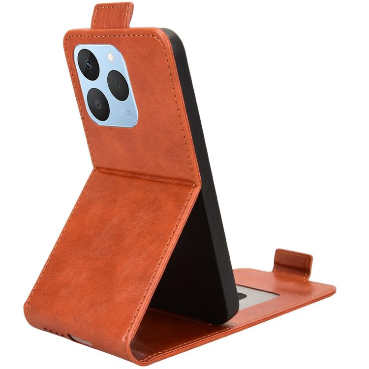 For Realme 15T 5G Magnetic Vertical Flip Leather Phone Case with Buckle