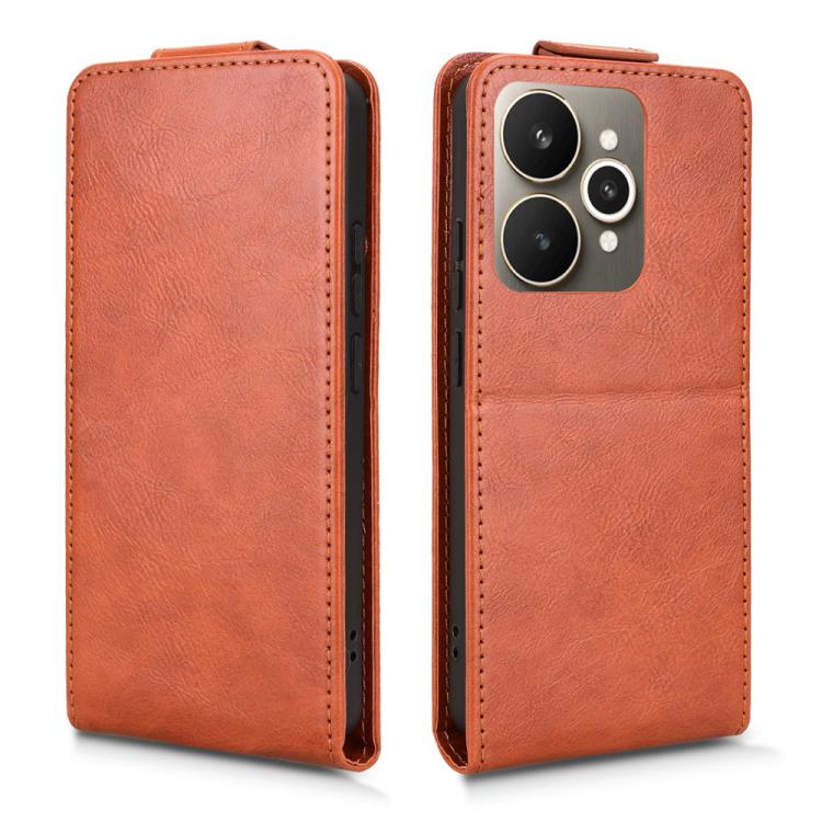 For Realme 15 SEA Magnetic Vertical Flip Leather Phone Case with Buckle