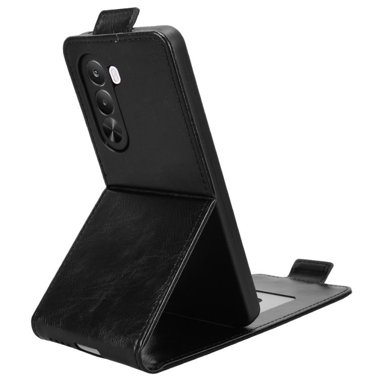 For Realme P4x 5G Magnetic Vertical Flip Leather Phone Case with Buckle