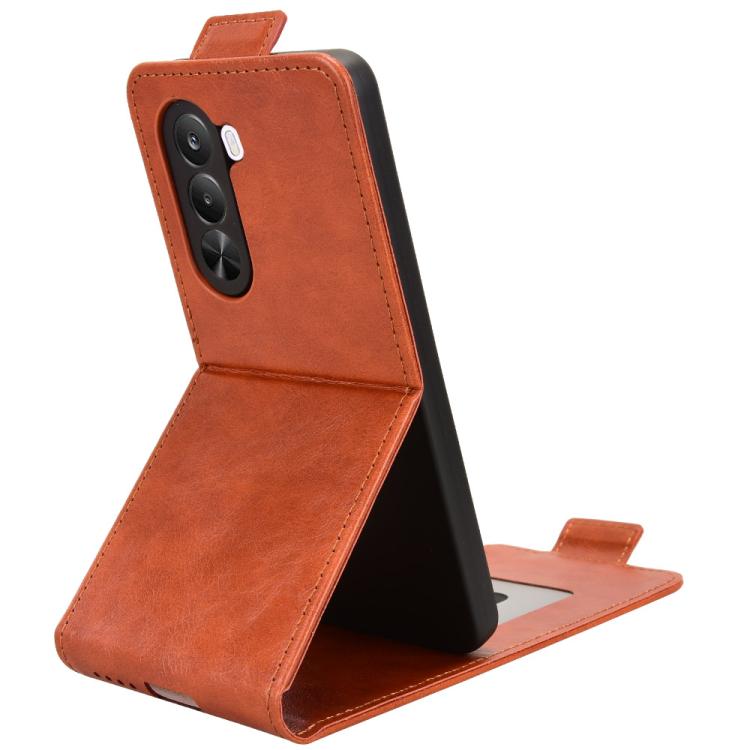 For Realme P4x 5G Magnetic Vertical Flip Leather Phone Case with Buckle