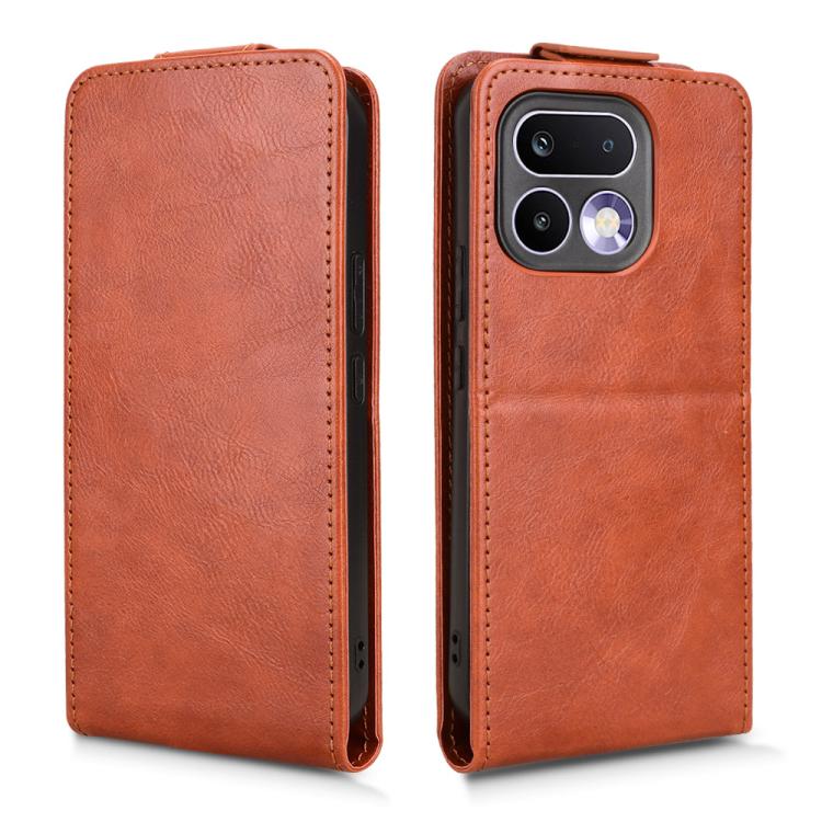 For Realme 16 Pro+ 5G Global Magnetic Vertical Flip Leather Phone Case with Buckle