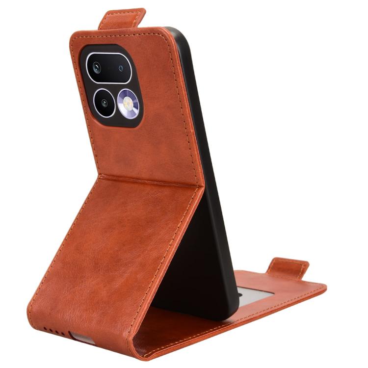For Realme 16 Pro+ 5G Global Magnetic Vertical Flip Leather Phone Case with Buckle