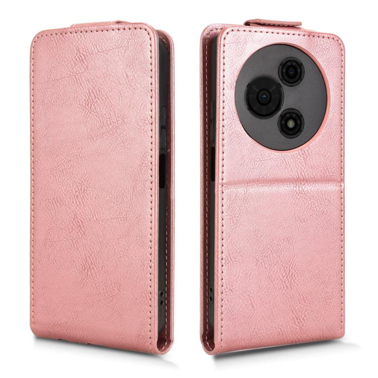 For TCL 605 Magnetic Vertical Flip Leather Phone Case with Buckle