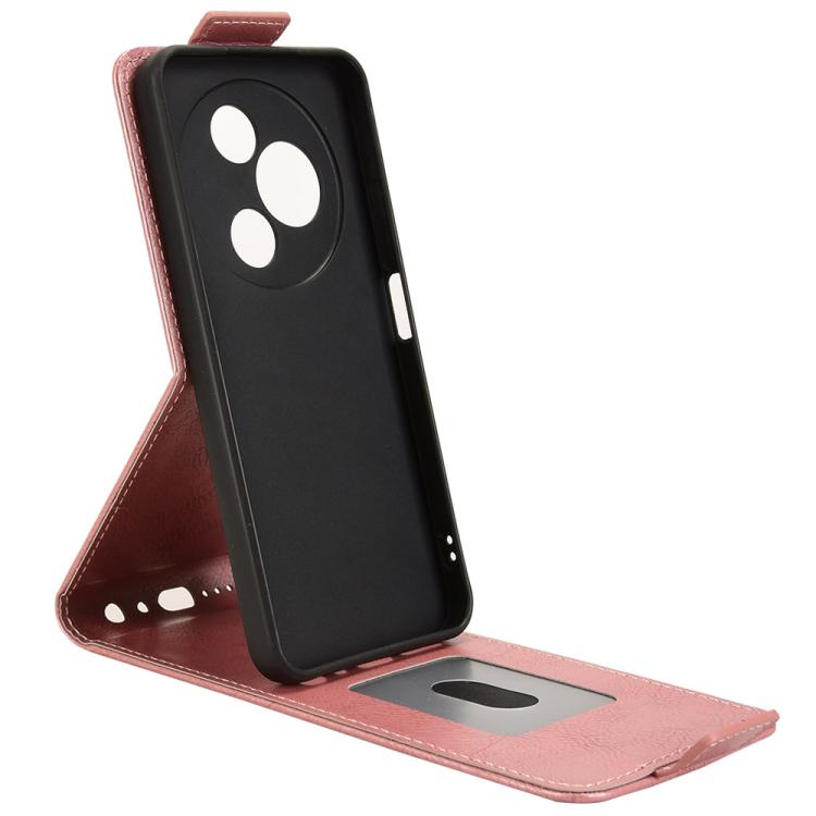 For TCL 605 Magnetic Vertical Flip Leather Phone Case with Buckle