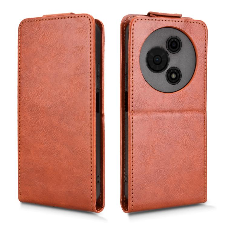 For TCL 605 Magnetic Vertical Flip Leather Phone Case with Buckle