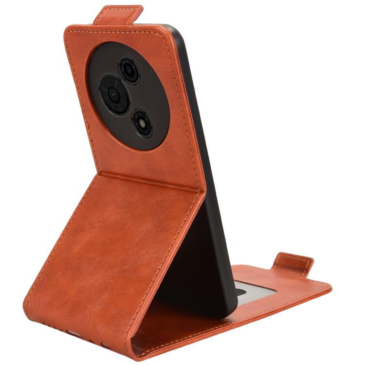For TCL 605 Magnetic Vertical Flip Leather Phone Case with Buckle