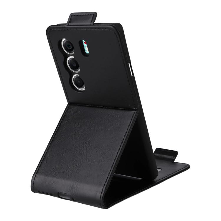 For Tecno Camon 40 4G Magnetic Vertical Flip Leather Phone Case with Buckle