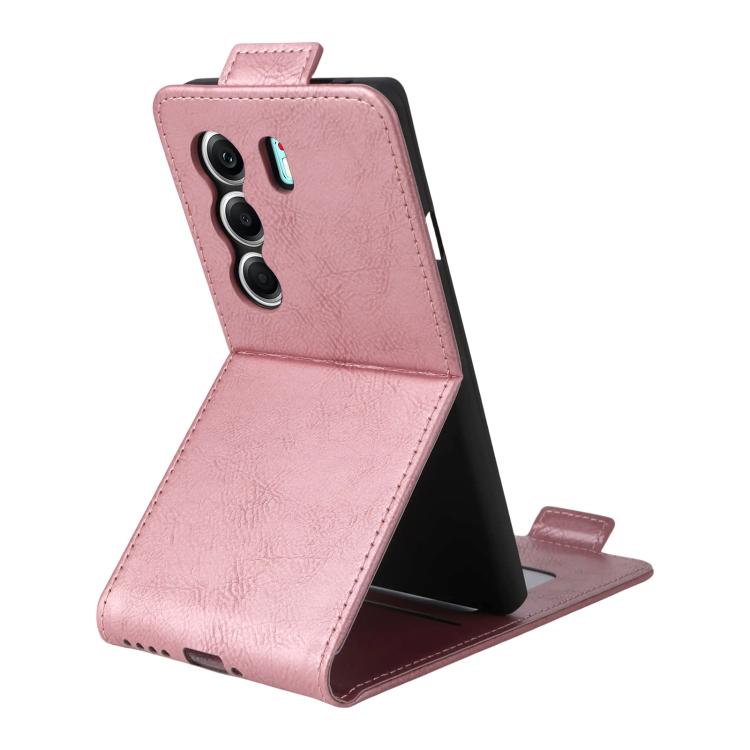 For Tecno Camon 40 4G Magnetic Vertical Flip Leather Phone Case with Buckle