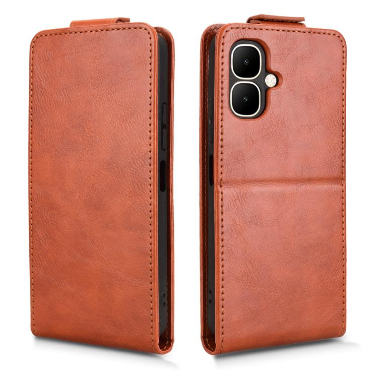 For Tecno Pop 10 / Infinix Smart 10 4G Magnetic Vertical Flip Leather Phone Case with Buckle