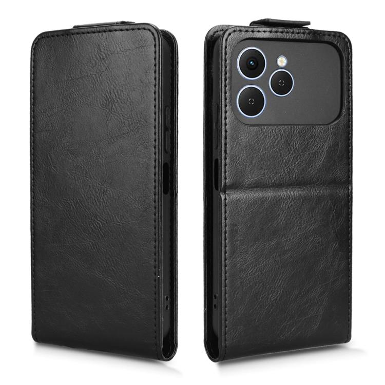 For Tecno Spark 40 4G Magnetic Vertical Flip Leather Phone Case with Buckle