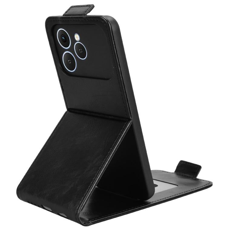 For Tecno Spark 40 4G Magnetic Vertical Flip Leather Phone Case with Buckle