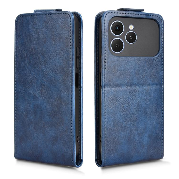 For Tecno Spark 40 4G Magnetic Vertical Flip Leather Phone Case with Buckle