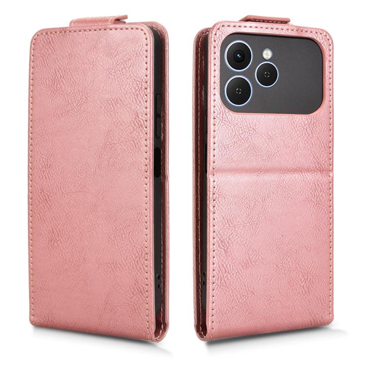 For Tecno Spark 40 4G Magnetic Vertical Flip Leather Phone Case with Buckle