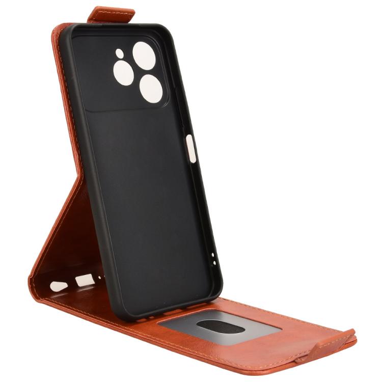 For Tecno Spark 40 4G Magnetic Vertical Flip Leather Phone Case with Buckle
