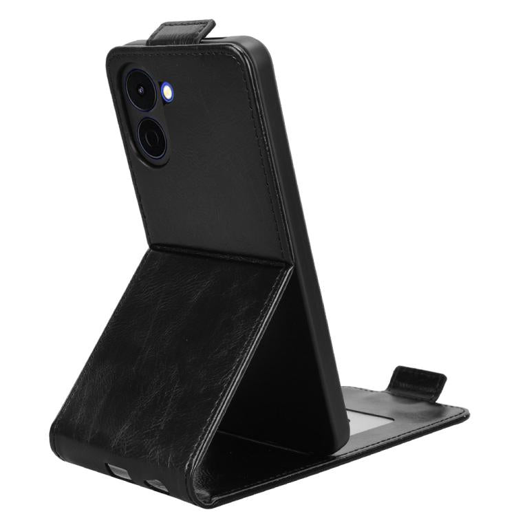 For Tenco Spark Go 3 Magnetic Vertical Flip Leather Phone Case with Buckle