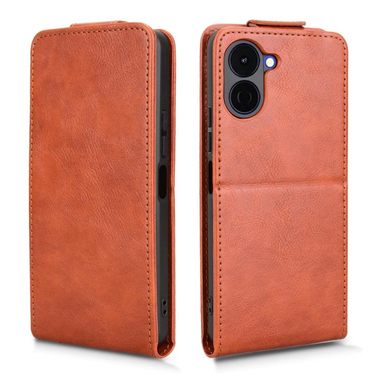 For Tenco Spark Go 3 Magnetic Vertical Flip Leather Phone Case with Buckle
