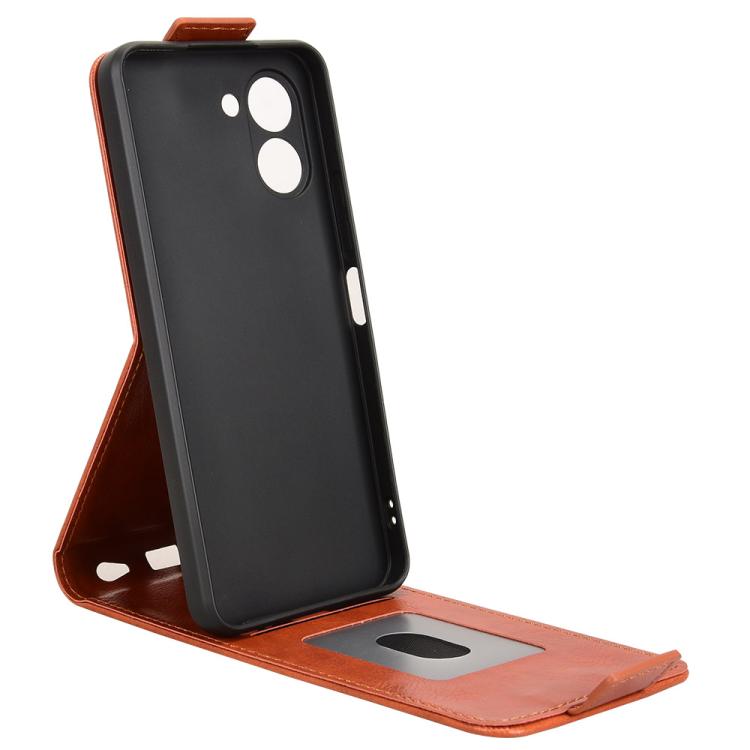 For Tenco Spark Go 3 Magnetic Vertical Flip Leather Phone Case with Buckle