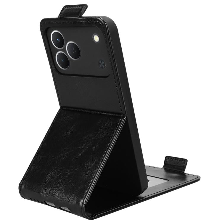 For Tecno Spark 50 4G Magnetic Vertical Flip Leather Phone Case with Buckle