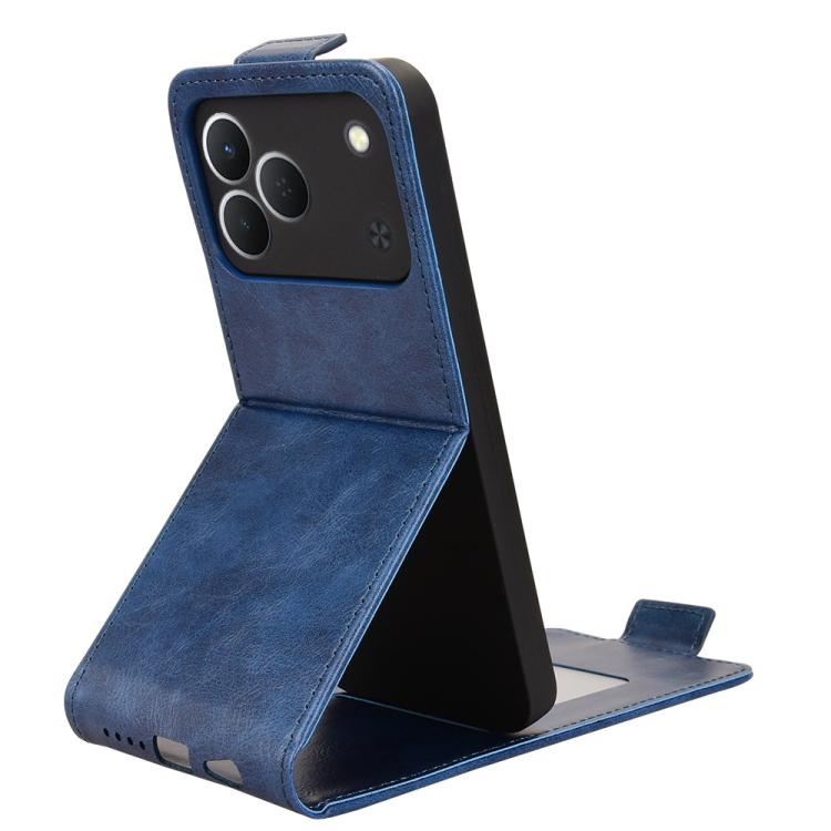 For Tecno Spark 50 4G Magnetic Vertical Flip Leather Phone Case with Buckle