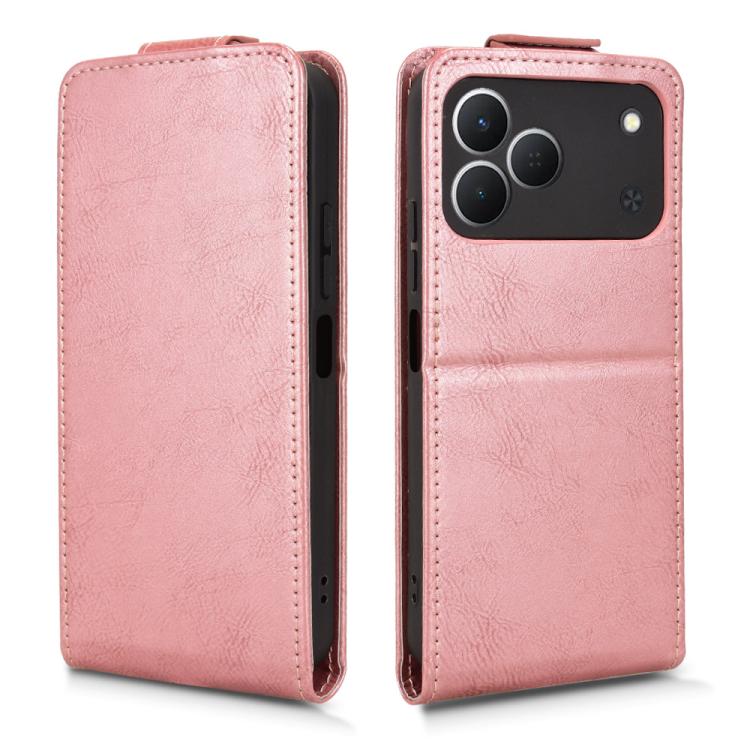 For Tecno Spark 50 4G Magnetic Vertical Flip Leather Phone Case with Buckle