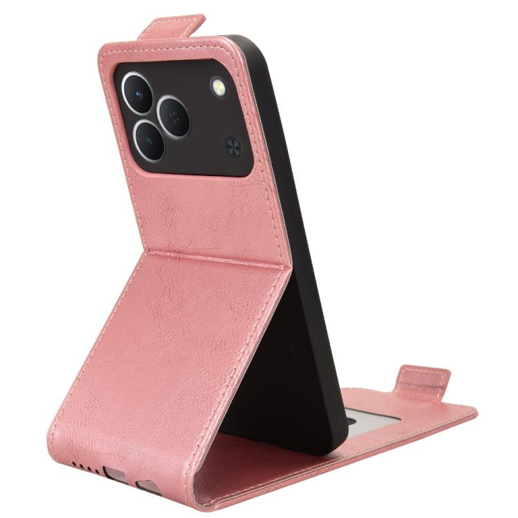 For Tecno Spark 50 4G Magnetic Vertical Flip Leather Phone Case with Buckle