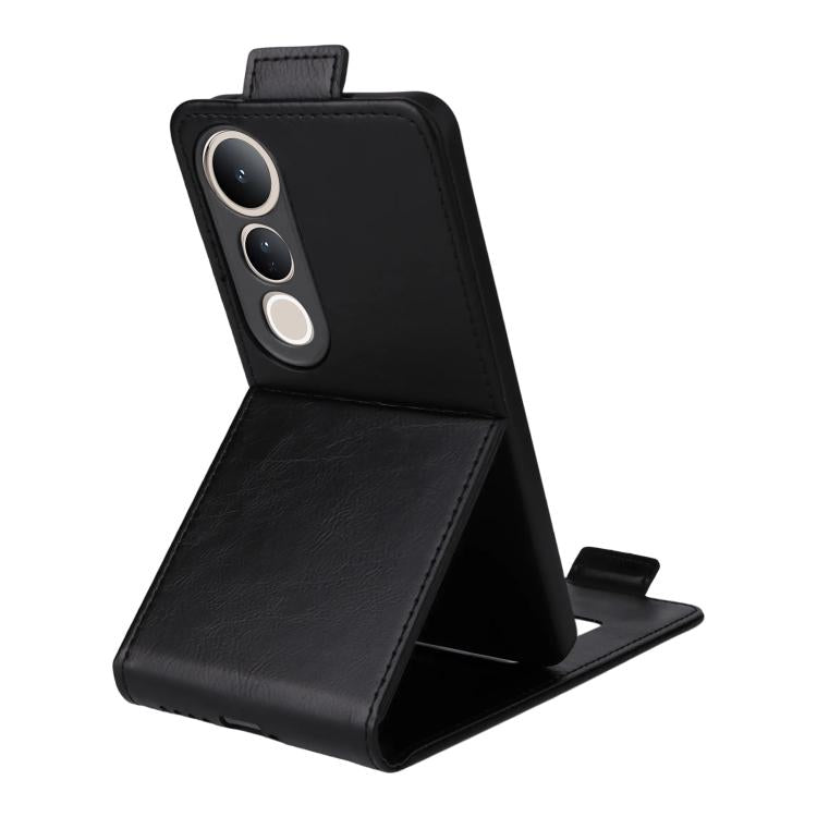 For vivo V50 Lite 5G Global Magnetic Vertical Flip Leather Phone Case with Buckle