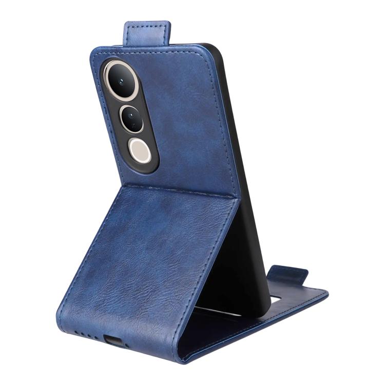 For vivo V50 Lite 5G Global Magnetic Vertical Flip Leather Phone Case with Buckle