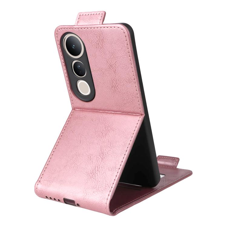For vivo V50 Lite 5G Global Magnetic Vertical Flip Leather Phone Case with Buckle