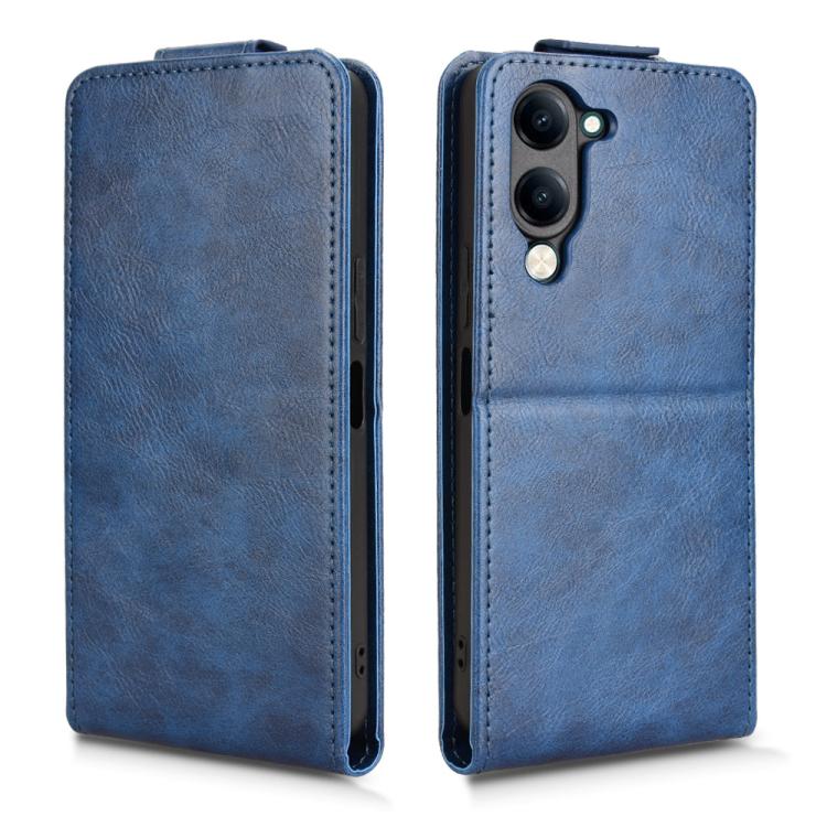 For vivo Y04 4G / Y29s 5G Magnetic Vertical Flip Leather Phone Case with Buckle