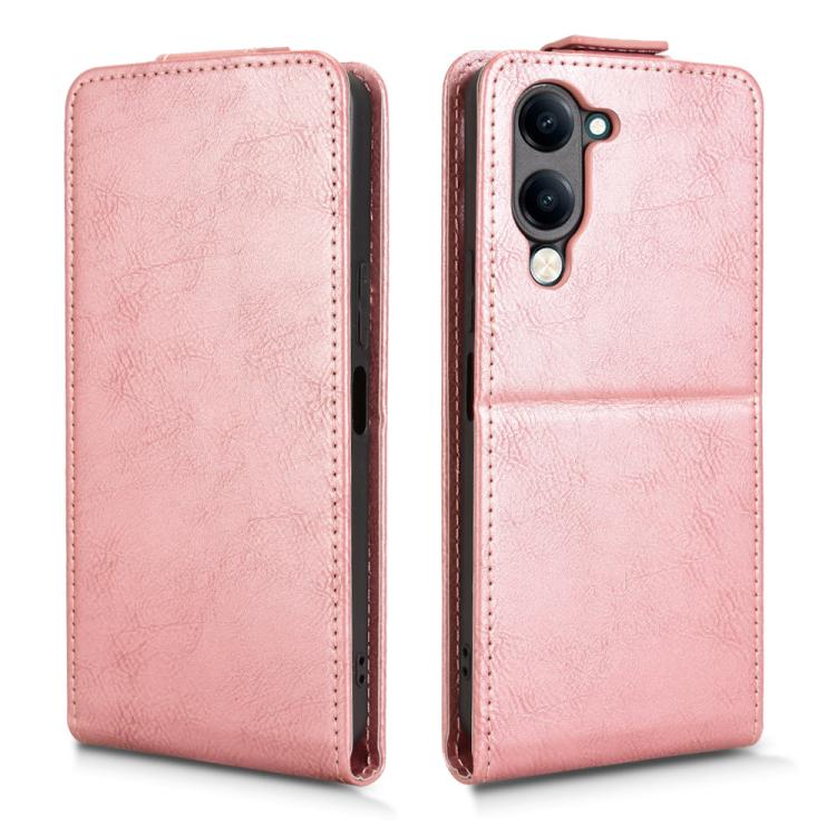 For vivo Y04 4G / Y29s 5G Magnetic Vertical Flip Leather Phone Case with Buckle