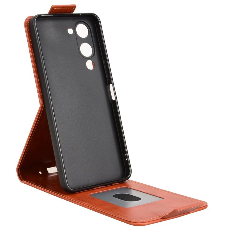 For vivo Y04 4G / Y29s 5G Magnetic Vertical Flip Leather Phone Case with Buckle