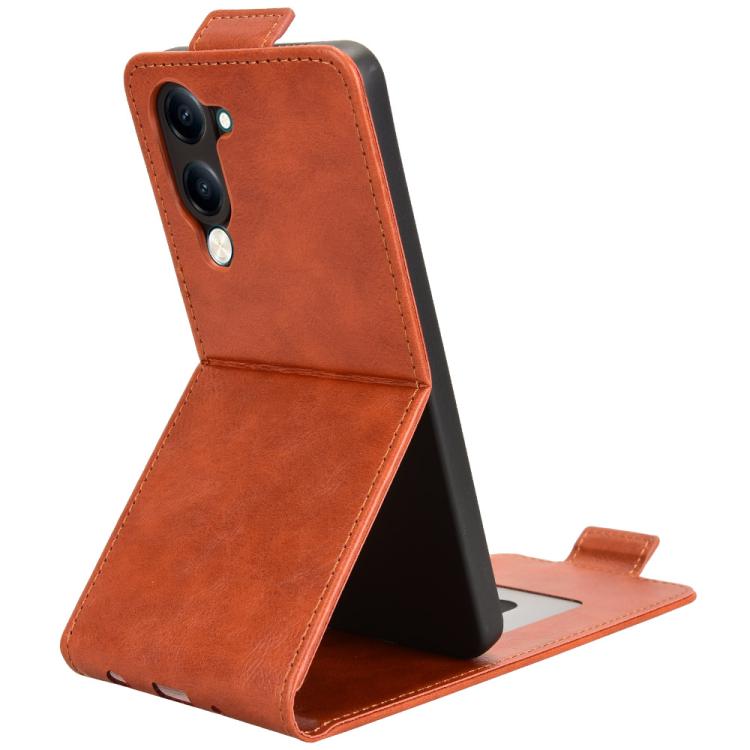 For vivo Y04 4G / Y29s 5G Magnetic Vertical Flip Leather Phone Case with Buckle